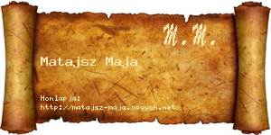 Matajsz Maja névjegykártya
